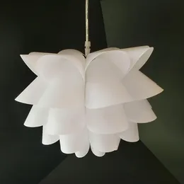 Lampa täcker nyanser diy lotus blomma lampskärm skugga lätt täckning för tak hängsmycke kontor el bar heminredning