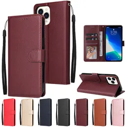 Premium Wallet PU Leather Cases for iPhone 14 13 12 11 Pro Max XR XS 8 plus Samsung S20 S21 S22 plus S23 Ultra A12 A14 A54 A22 A33 A53 5G Card Slots Photo Frame Flip Stand Cover