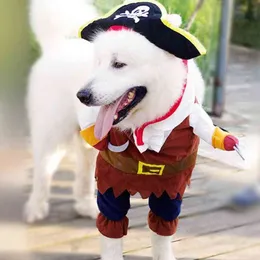 Costumi di cane di Halloween Corsair Cosplay Abbigliamento per piccoli cani medi gatti divertente cane vestirsi up pirata vestito abbigliamento PET Prodotto Y200922