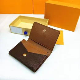 Enveloppe Carte de Visite 신용 카드 소지자 럭셔리 디자이너 접는 지갑 귀여운 코인 지갑 작은 지갑 상자와 함께 제공