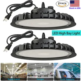 100W 200W 300W Süper Parlak Depo Led UFO High Bay Lights Fabrika Dükkanı Işığı Işık Lambası Endüstriyel Işıklar