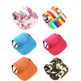 Dog Hat With Ear Holes Pet Baseball Cap Windproof Travel Sports Sun Hats Headdress For Puppy Large Pets Outdoor Accessories Apparel