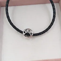 925 esterlinas prata jóias estéticas fazendo suprimentos kit pandora pata impressão diy encantos estéticos pulseira para mulheres homens cadeia cadeia colares conjunto pingente 798869c00