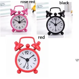 Mini Solid Color Alarm Clock Metal Student Małe Przenośne Zegary Kieszonkowe Dekoracje Domowe Regulowany Elektroniczny Timer Rra10898