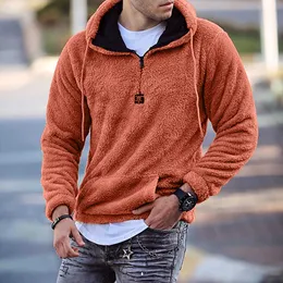 Sherpa Fleece Sweater Unisex Plus Storlek 3XL Fluffy Pullover Zipper Warm Topps Teddy Tröjor 211014