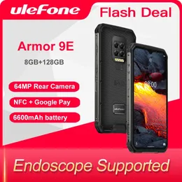 Ulefone Armor 9e 8 GB + 128 GB THEGGED Telefon Android 10 Helio P90 Octa-Core 2.4g + 5G WiFi Mobilene 6600MAH 64MP Camera Smartphone NFC