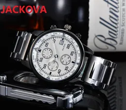 Top Marca Mens Tempo Relógio Relógios Dia Data Pulseira Clássica Pulseira Relógio de Pulso Seis Pins Trabalhando Bateria Cronógrafo Quartz Presidente Lumious Nightlight Cronômetro