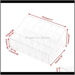 ハウスキーピング組織ホームホーム庭園24リップスティックストレージディスプレイスタンドラックメイクアップホルダー化粧品オーガナイザーY5JCボックスビンズドロップデル