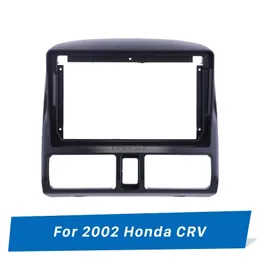 Dubbel DIN 9 tum svart bil Fascia ram för 2002 Honda CRV Dash Mount Kit Trim Panel