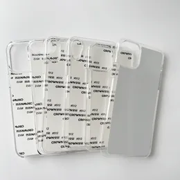 Hard Plastic Sublimation Transfer Telefoon Case voor iPhone 11 12 Mini 13 PRO MAX 8 PLUS XR XS SE + LEGE Aluminiumplaat Inzet 100 stuks / partij