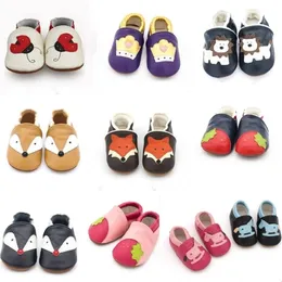 Neue rutschfeste Fuchs-Babyschuhe aus weichem echtem Leder für Babys, Jungen, Mädchen, Säugling, Kleinkind, Mokassins, Schuhe, Hausschuhe, erste Wanderer 210326