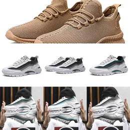 6JMK Bekväma Män Casual Running Skor Deep AndAbleSolid Grå Beige Kvinnor Tillbehör God kvalitet Sport Sommar Fashion Walking Shoe 2