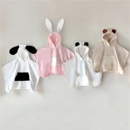 Baby Bath Towel 0-4Y born Baby Girl Boy Hooded Bathrobe Kids Beach Blanket Pajamas Beach Spa Quick-drying Kids Bathrobe Towel 210901