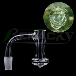 Beracky Full Weld Terp Slurper Smoking Quartz Banger con fondo in diamante Facted 22mmOD Bordo smussato Slurpers senza cuciture Chiodi per vetro Acqua Bong Dab Rigs