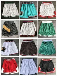Qualidade máxima ! 19 time basketball shorts homens shorts pantaloncini da cesta esporte shorts faculdade calça branco preto vermelho roxo verde