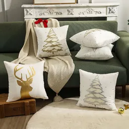 クリスマスクッションカバー45*45枕カバーソファクッションピローケースコットンリネン枕カバー家の装飾