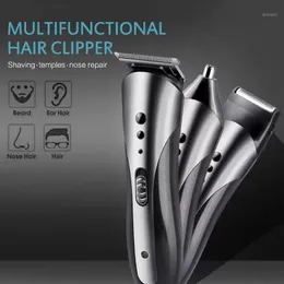 All In1 Rechargeable And Adjustable Men Hair Clipper Waterproof Wireless Electric Shaver Beard Nose Ear Mute Trimmer Scissors1