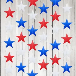 American Independence Day Garland 4M Banner Paper Star Birthday Party Supplies