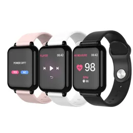B57 Smart Watch Vattentät Fitness Tracker Sport för IOS Android Telefon SmartWatch Prumpor Monitor Blodtrycksfunktioner