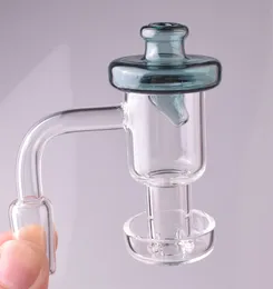 10mm 14mm 18mm 흡연 액세서리 Terp Slurper 진공 쿼츠 Banger 손톱 봉지에 대 한 컬러 유리 carb 모자와 손톱