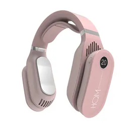 Smart Neck Massager Cooling and Heating Massager Air Conditioning Bladeless Neck Fan Constant Temperature USB Rechargeable Leafless Neckband Fan With Warm Heater