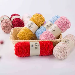 1PC 4 balls/lot 400g Winter Chenille Yarn 100% Polyester Warmth Cashmere Yarn Baby Wool Thread for Hand Knitting Crochet Yarn JK498 Y211129