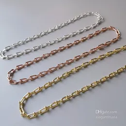 Collane nuovo amore collana lunga Bracciale sottile a forma di U hardware a ferro di cavallo designer di gioielli da donna Uomo coppia moda Matrimonio di alta qualità Par