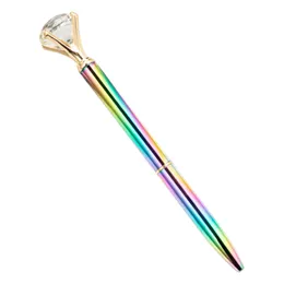Big Diamond Crystal Ballpoint Pens Colorful Metal Gradient Pen School Office Writing Supplies Business Pen Stationery Student Gift