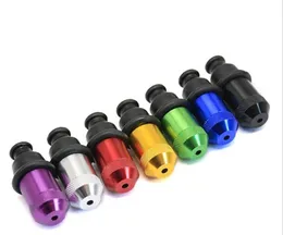 Mini tubi metallici per adulti portatili Testa tonda Fatturato Capezzolo in gomma Bottiglia da fiuto Set da fumo Parti multicolore