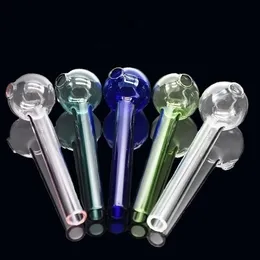 3,9 Zoll bunte Glaspfeife Öl Nagel Brennen Jumbo Rohre Dicke Pyrex tragbare Glasbrenner Rauchrohr Rosa Blau Grün Klar Tabak Shisha Shisha Zubehör