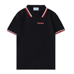 2021 Luxur Stickerei Polos T-Shirt Mode personalisierte Männer Designer T-Shirts Hohe Qualität Schwarz und Weiß 100 % Baumwolle HerrenbekleidungEDTUH