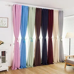 Curtain & Drapes Solid Color Shading Window Curtains Insulating Modern Blackout Decor For Room Panel Bedroom 1 Living Dining Home