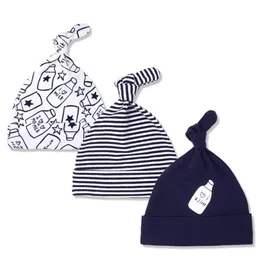 3pcs Per Lot Baby Hats 100% Cotton Printed Baby Hats & Caps For 0-6 Months born Baby Accessories Drop KF268 211023