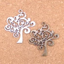 28st Antik Silver Bronze Plated Peace Tree Charms Pendant DIY Halsband Armband Bangle Fynd 42 * 37mm