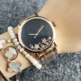 Marke Watch Frauen Mädchen Sternstil Metall Stahlband Quarz Armbanduhren M 62