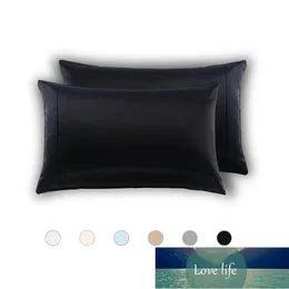 2pcs 100% Queen Standard washed Silk Soft Mulberry Plain Pillowcase Cover Chair Seat Square Pillow Cover Easy to Wash Pillow Case Factory price expert design Quality