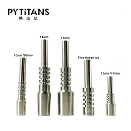 네일 티타늄 팁 프리미엄 10mm 14mm 18mm 거꾸로 된 등급 2 G2 Titanium TI TIP 중국의 실리콘 NC 키트 ENAT