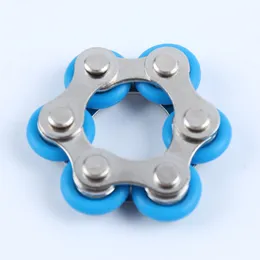 6 Knots Bike Chain Toy Key Ring Fidget Spinner Gyro Hand Metal Finger Keyring Bracelet Toys Reduce Decompression Anxiety Anti Stress For Kids Adult Student
