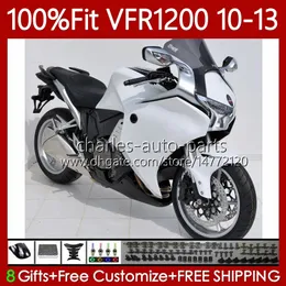 Wtryskiwacze dla Honda VFR1200F Crosstourer VFR 1200 RR CC F X VFR1200 10 11 12 13 76NO.57 Biały Hot VFR1200RR VFR-1200 2011 2012 2013 VFr1200x 10-13 Ciało