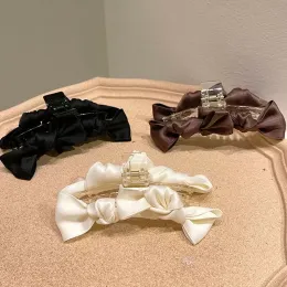 Clip artigli bowknot di colore solido per donne di grandi dimensioni ACRILICA ARLAW CLAMPS COREANE COLLETTI ACCESSORI CAPILI