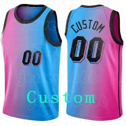 망 맞춤 DIY 디자인 맞춤형 라운드 넥 팀 농구 유니폼 남성 스포츠 유니폼 스티치 및 인쇄 모든 이름 및 숫자 라이트 블루 핑크 2021
