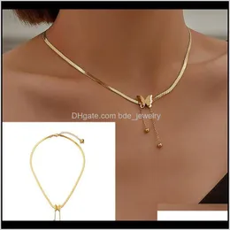 Necklaces & Pendants Jewelrybutterfly Portrait Coin Cross Crystal Chokers Necklace Sets Trendy Jewelry Sweet Snake Clavicle Chain Butterfly G