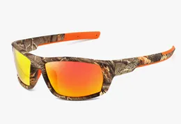 Sportsolglasögon polariserad LENS Kamouflage ram UV400 designer kvinnor Man Högre kvalitet Styles 4 färger 10 STK