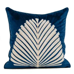 Velvet Embroidery Cushion Covers Trees Pattern Home Decorative Pillow Cases Blue Orange Black Throw Pillows 45 X 45cm Cushion/Decorative