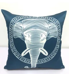 Luxury orange Cushion/Elephant Decorative Pillow 45*45cm Have Filling Brand Living room sofa Ins home Velvet Horse