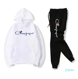 Fashion-2022 Tracksuits Homens Define Calças de Hoodies de Inverno 2 Piece Conjunto Executando Hoody Mens Marca Suéter Esporte Sweatpants Terno Masculino