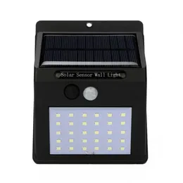 Solar Power 30 LED PIR Motion Sensor Wall Light Waterproof Outdoor Path Yard Garden Security Lamp