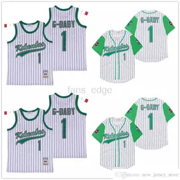Mens USA Movie Kekambas Sewn Baseball 1 Jarius G-Baby Evans Ricamo Camicie sportive Maglie Uniformi all'ingrosso di alta qualità
