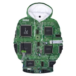2021 Elektronisk chip 3d tryckta hoodies män kvinnor mode casual hooded sweatshirts hip hop hajuku streetwear överdimensionerade hoodie