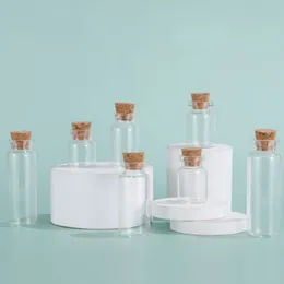 DIY Wishing Bottles 2ml 3ml 4ml 5ml 6ml 7ml 10ml 12ml 15ml 20ml Glass Drifting Jar Vial with Wooden Cork
